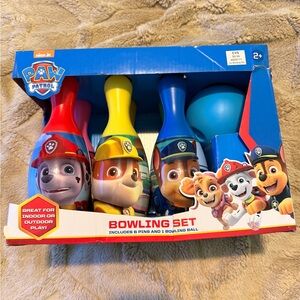Paw Patrol Bowling Set with Red, Yellow, Blue, Teal Pins
